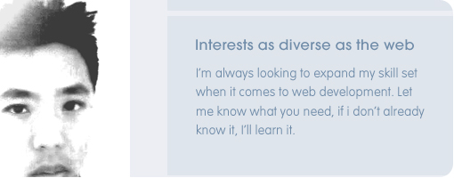 Interests as diverse as the web
